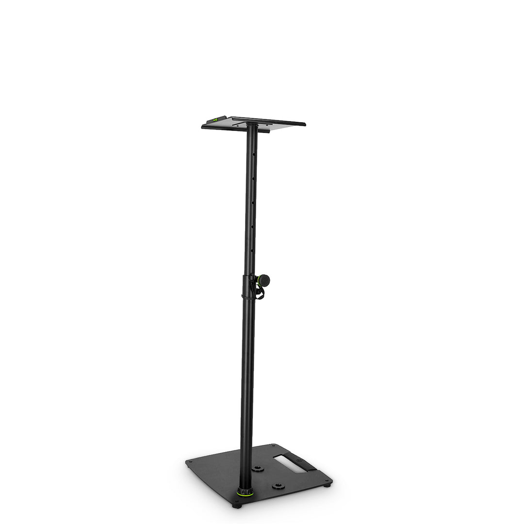 Gravity SP 3202 CS B - Supporto per altoparlante per monitor da studio con base quadrata in acciaio