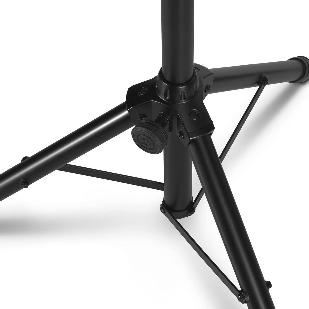 Gravity SP 5111 B - Supporto corto per altoparlante da 35 mm, in alluminio, nero
