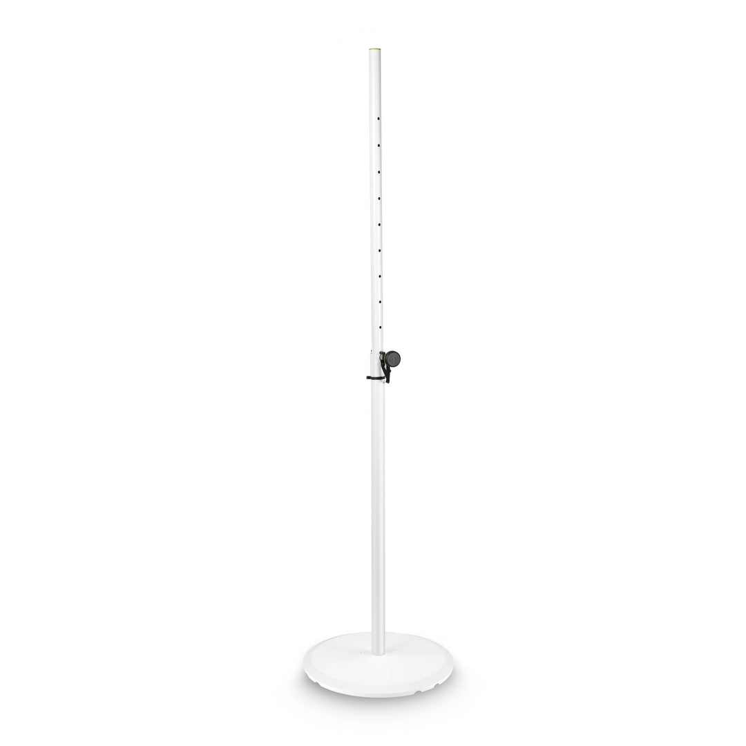 Gravity SSP WB SET 1 W - Supporto per altoparlante con base e piastra zavorrata in ghisa, bianco