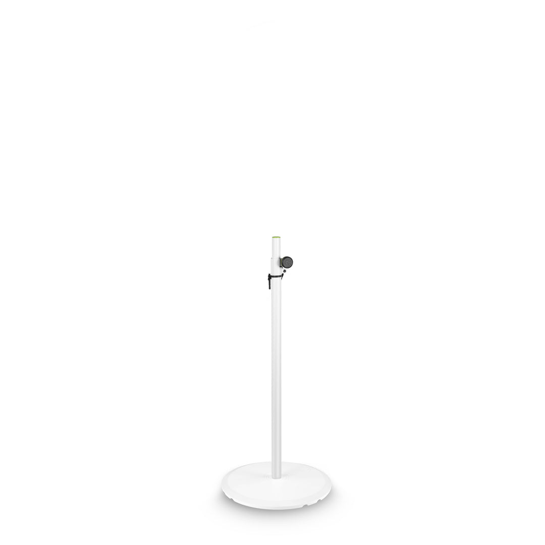 Gravity SSP WB SET 1 W - Supporto per altoparlante con base e piastra zavorrata in ghisa, bianco