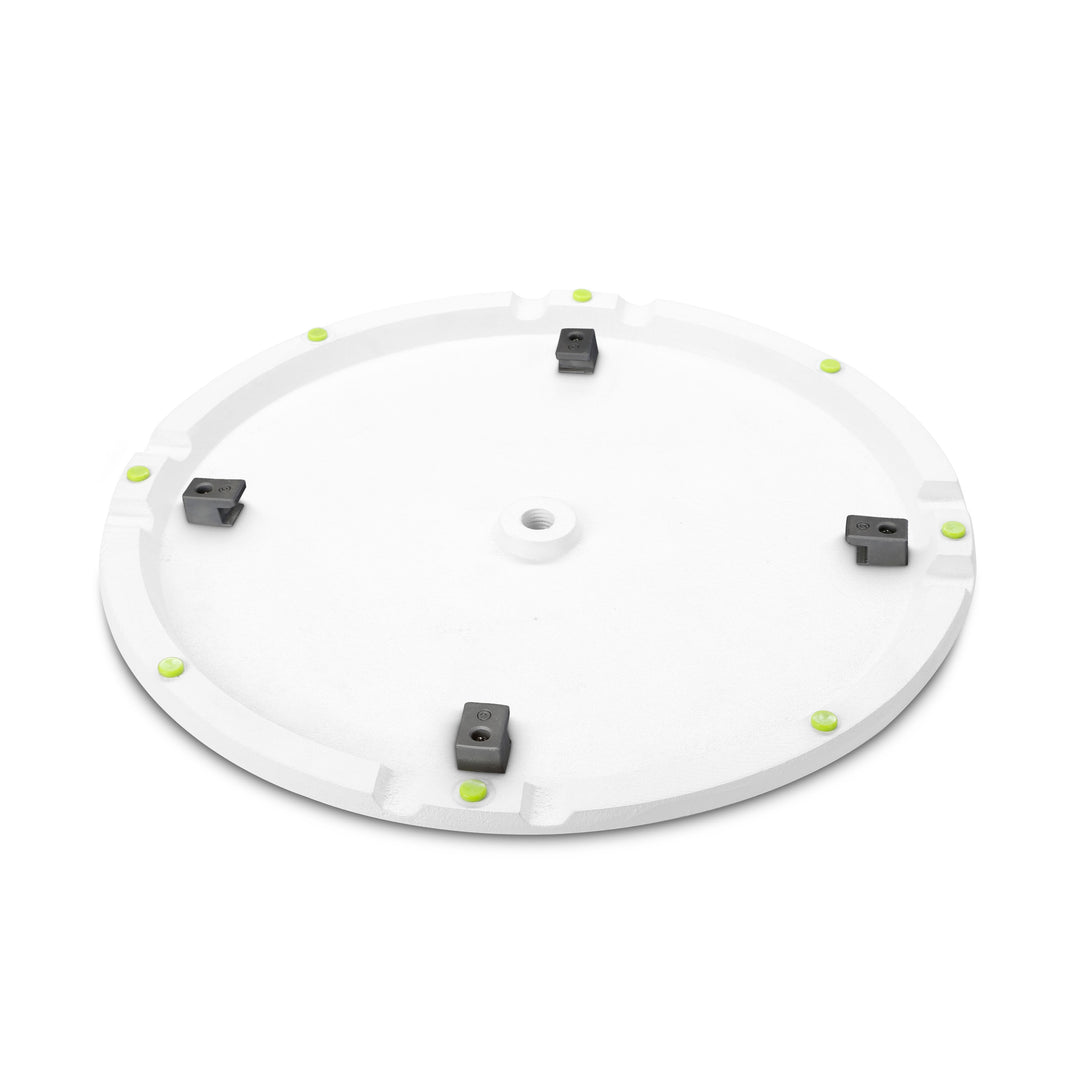 Gravity SSP WB SET 1 W - Supporto per altoparlante con base e piastra zavorrata in ghisa, bianco