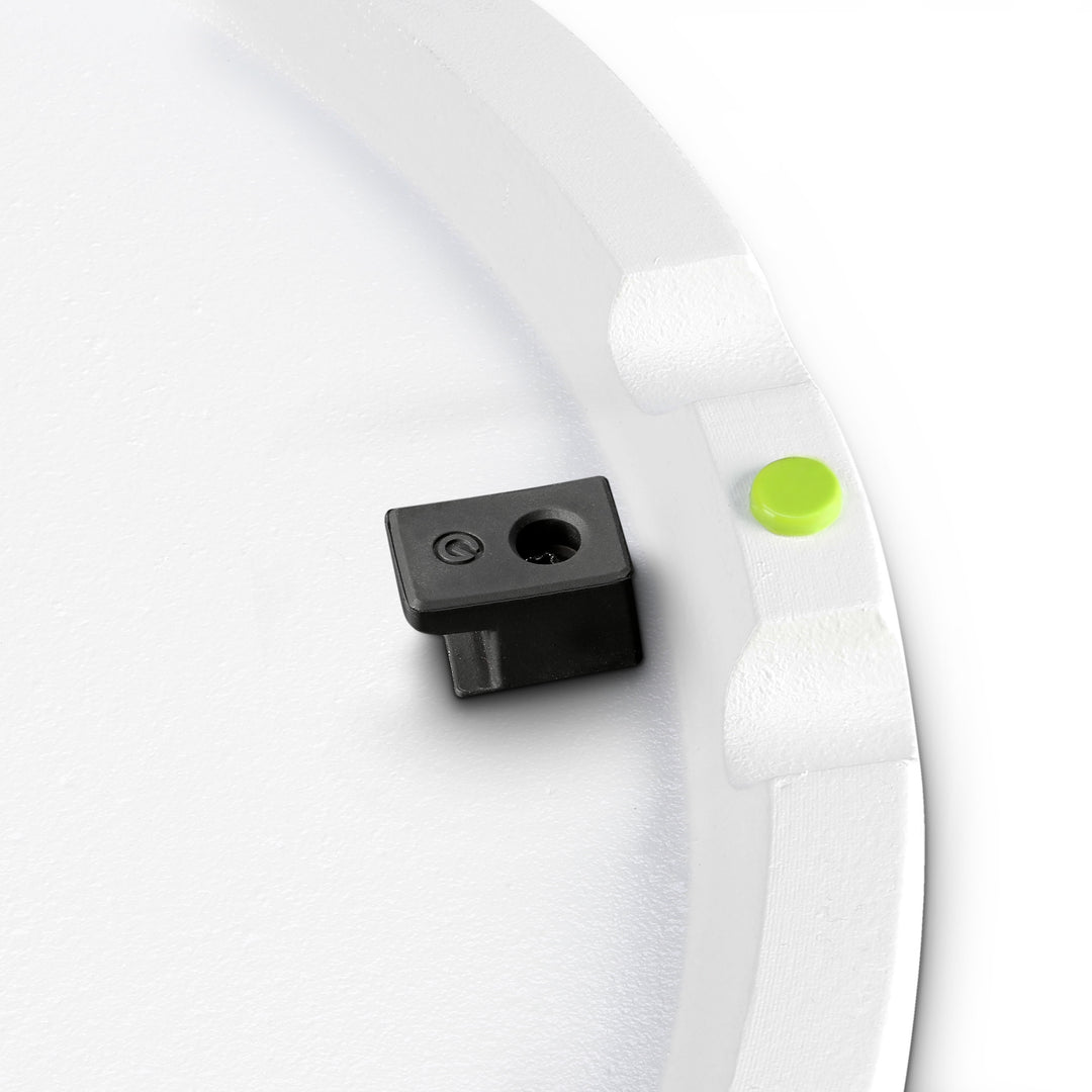 Gravity SSP WB SET 1 W - Supporto per altoparlante con base e piastra zavorrata in ghisa, bianco