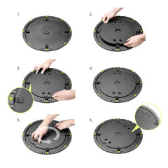 Gravity SSP WB SET 1 - supporto per altoparlante con base e piastra zavorrata in ghisa