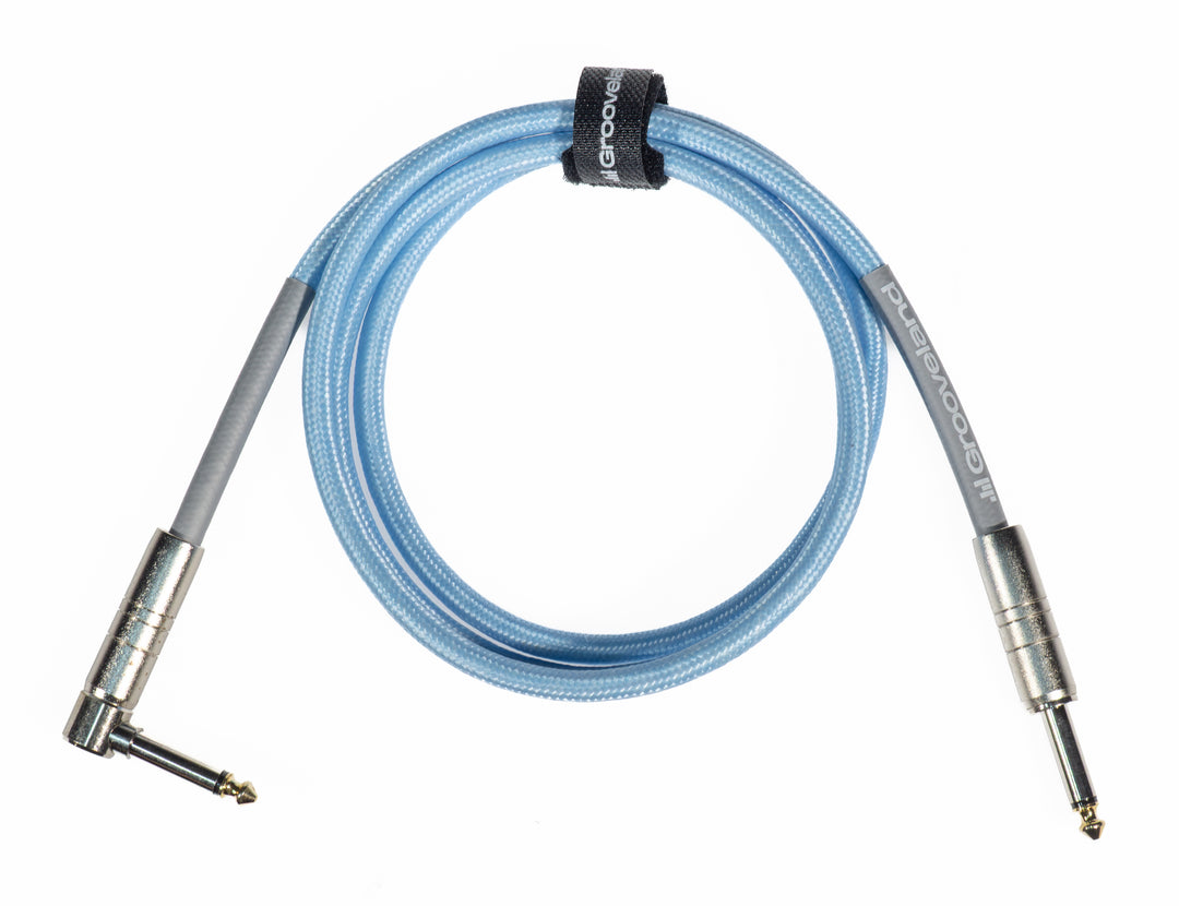 Grooveland Tweed Angled Cavo per Chitarra (1,5m - Blu)