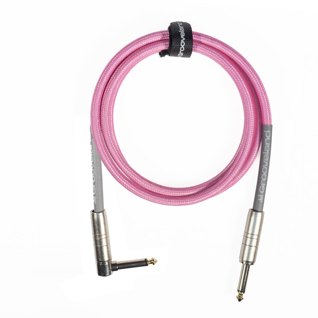 Grooveland Tweed Angled Cavo per Chitarra (1,5m - Rosa)