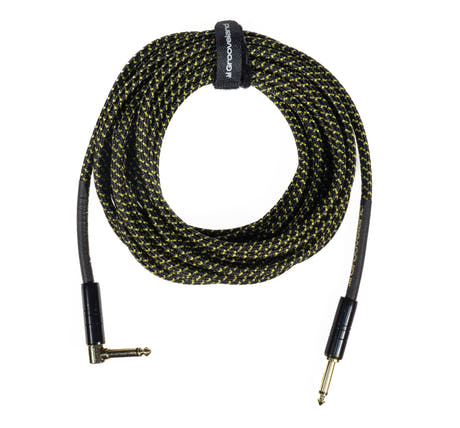 Grooveland Tweed Angled Guitar Cable (6m - Black)