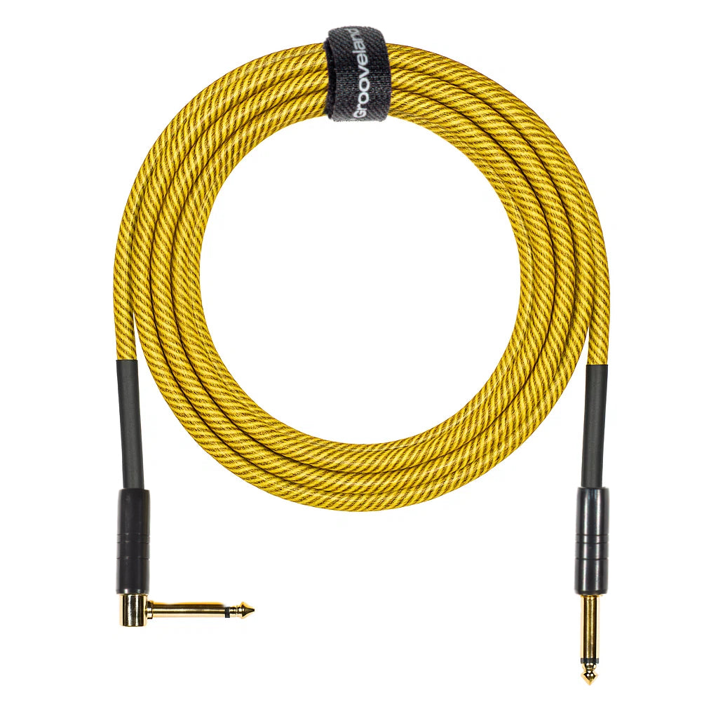 Grooveland Tweed Angled Cavo per Chitarra (6m - Giallo)