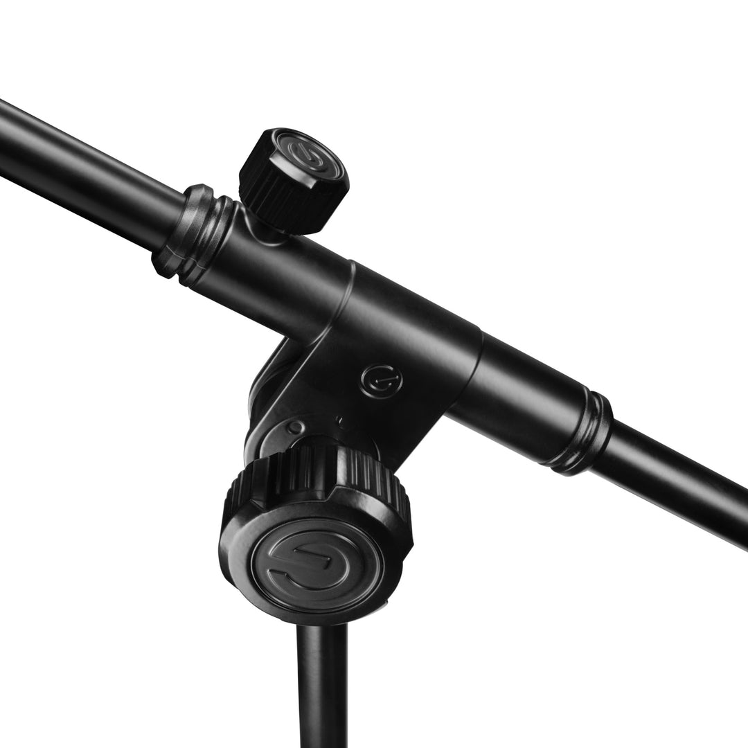 Gravity TMS 2322 – supporto per microfono della serie Touring con base rotonda e regolazione a 2 punti, asta telescopica
