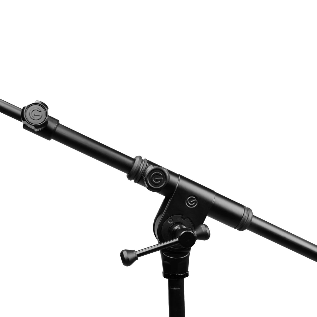 Gravity TMS 4232 B - Touring Series supporto per microfono corto con treppiede pieghevole e boom telescopico regolabile in 2 punti, nero