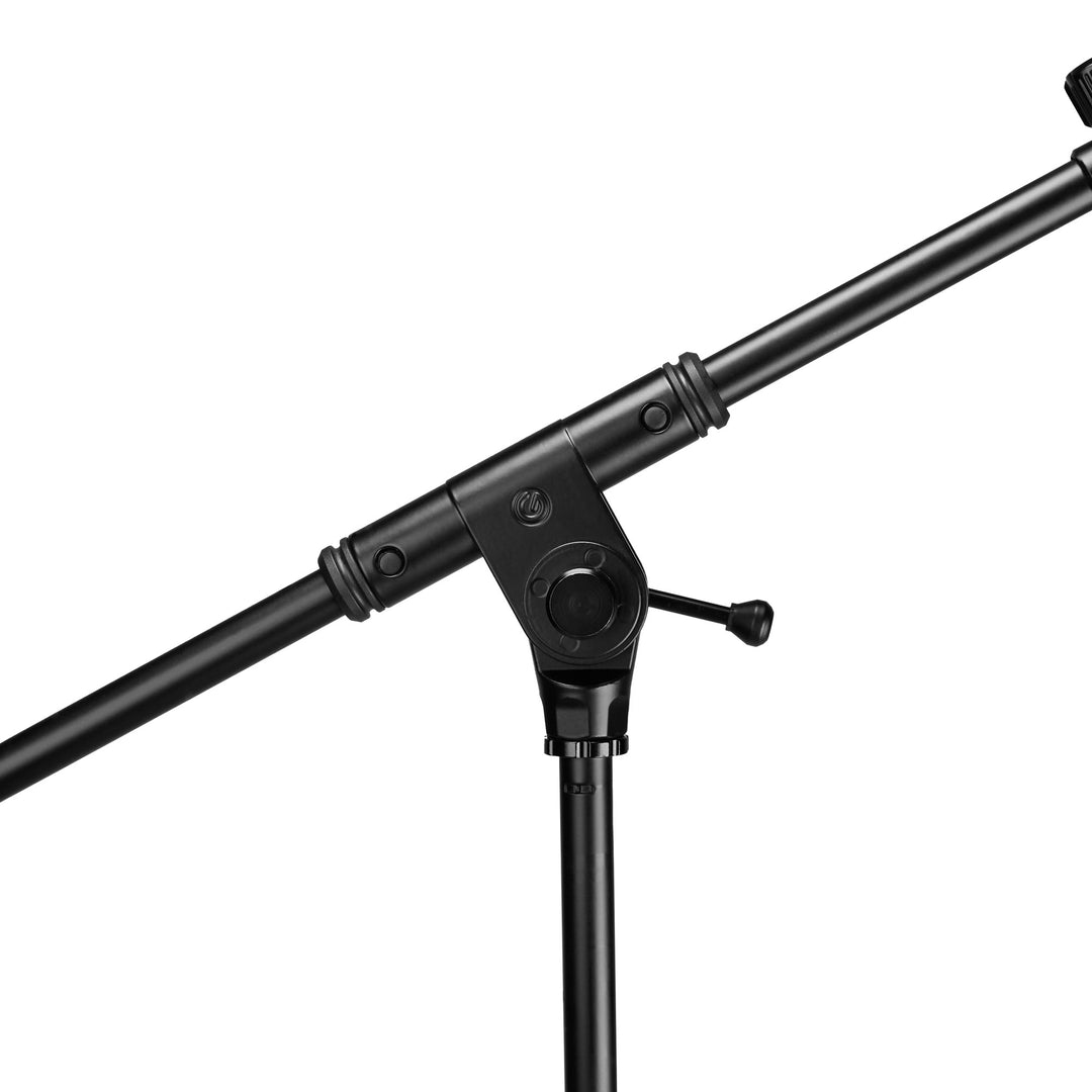 Gravity TMS 4232 B - Touring Series supporto per microfono corto con treppiede pieghevole e boom telescopico regolabile in 2 punti, nero
