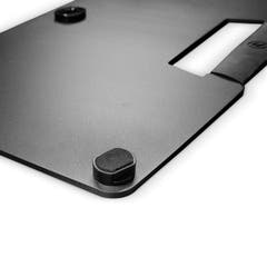 Gravity WBH 431 B - Piastra rettangolare in acciaio con filettatura M20