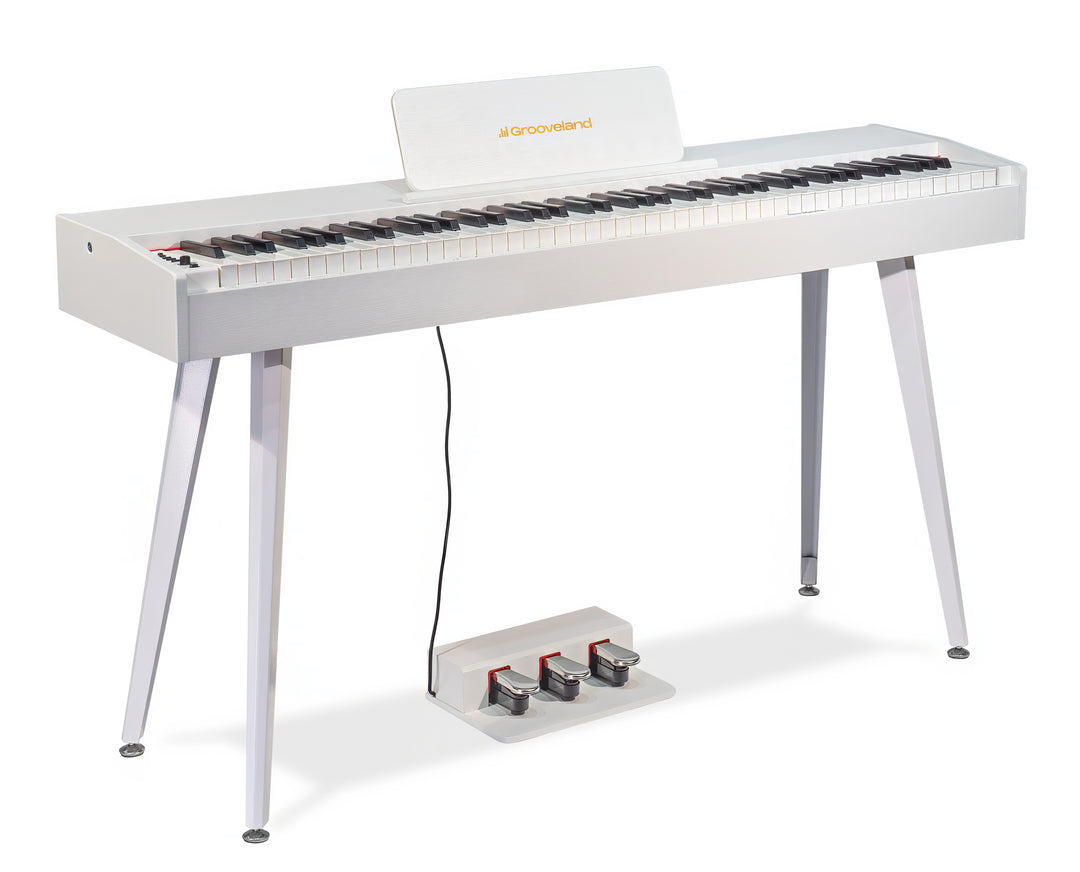 Grooveland DDP-140 Pianoforte elettrico (Bianco) bundle