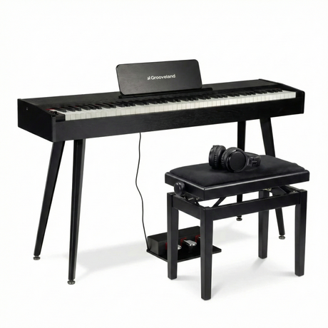 Grooveland DDP-140 Pianoforte elettrico (Nero) bundle
