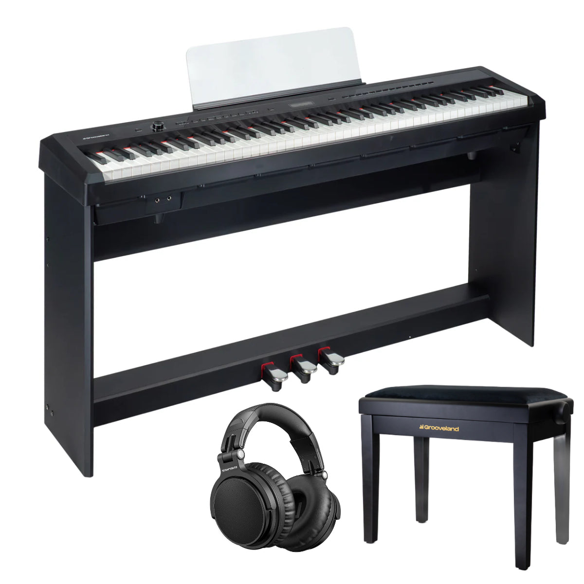 Grooveland P22 Piano Pack completo, Nero