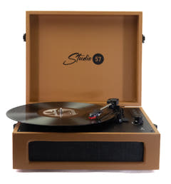 Studio 57 Groovy Giradischi con Supporto LP (Earth)