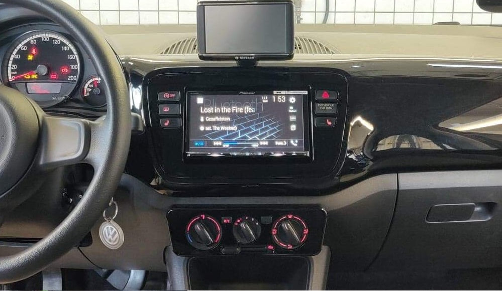 Cornice 2-DIN per Mii, Citigo e Up (Nero Lucido)