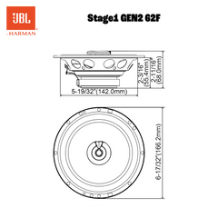 Altoparlanti coassiali per auto JBL Stage1 Gen2 62F 6,5"