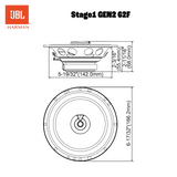 Altoparlanti coassiali per auto JBL Stage1 Gen2 62F 6,5"