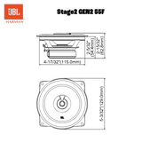 JBL Stage2 Gen2 55F altoparlanti coassiali per auto da 5,25"