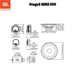 Kit componenti JBL Stage2 Gen2 65C 6,5"