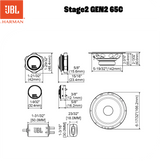 Kit componenti JBL Stage2 Gen2 65C 6,5"