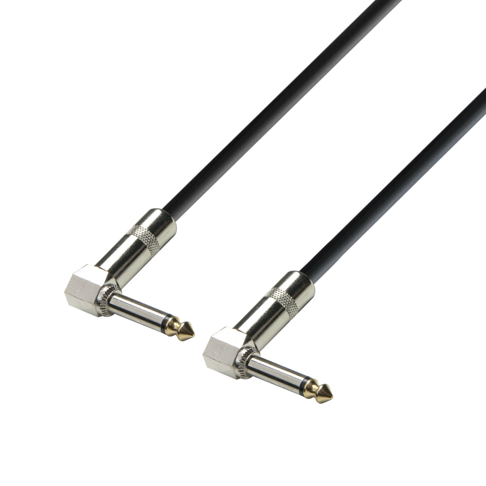 Cavo Strumento 6.3 mm Jack Angolato mono a 6.3 mm Jack Angolato mono