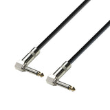 Cavo Strumento 6.3 mm Jack Angolato mono a 6.3 mm Jack Angolato mono