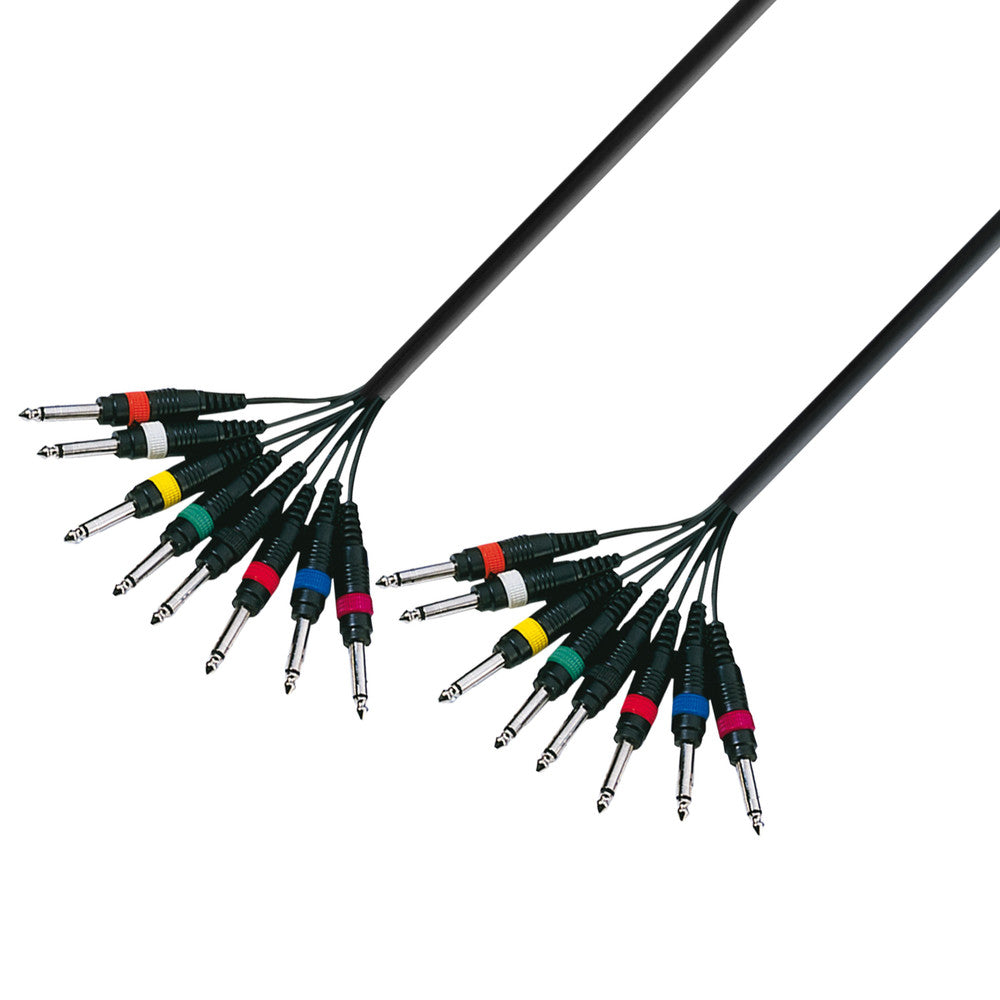 Cavi Multicavo 8 x 6.3 mm Jack mono a 8 x 6.3 mm Jack mono (3m)