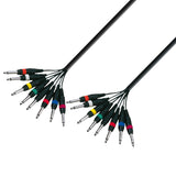 Cavi Multicavo 8 x 6.3 mm Jack mono a 8 x 6.3 mm Jack mono (3m)