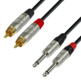 Adapter cable 2x RCA Phono to 2x Jack (6m)