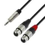 Adapter Cable 3.5 mm MiniJack stereo to 2 x XLR female (3m)