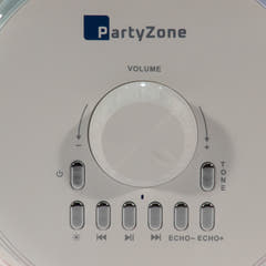 PartyZone Set Karaoke con 2 Microfoni (Hvid)