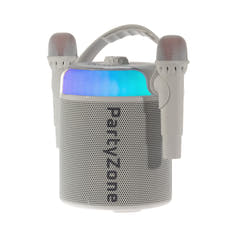 PartyZone Set Karaoke con 2 Microfoni (Hvid)