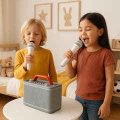 Impianto Karaoke con 2 Microfoni (Hvid)