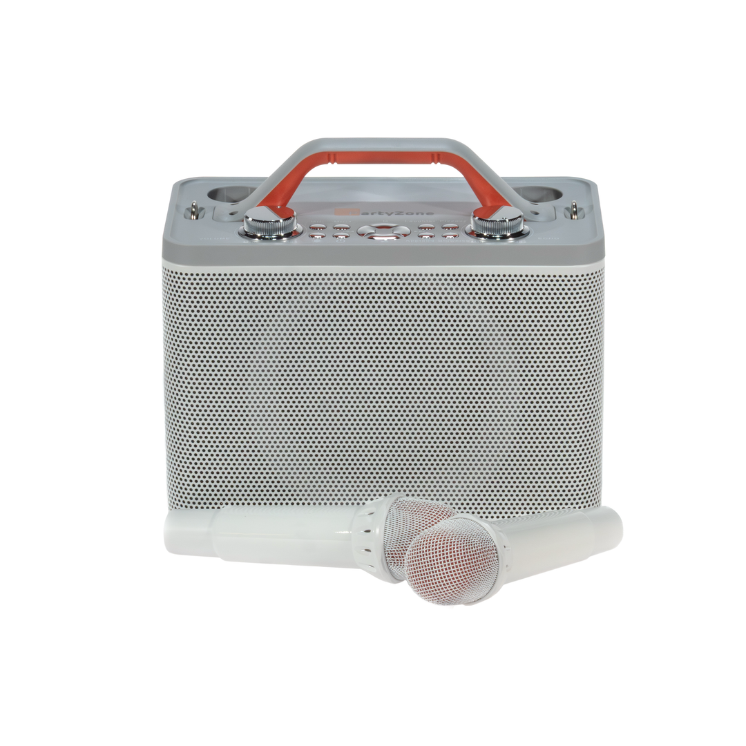 Impianto Karaoke con 2 Microfoni (Hvid)