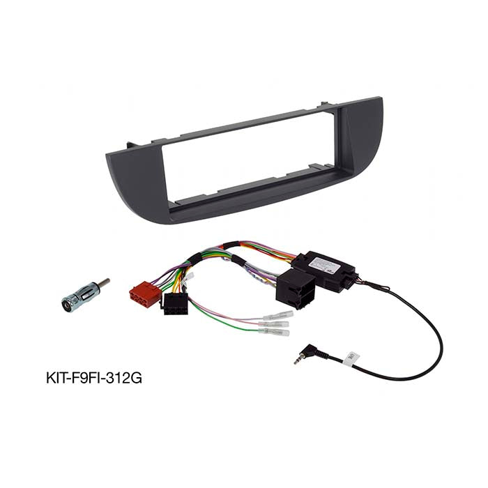 Kit di montaggio Alpine 9" Fiat 500 - prima del restyling/grigio