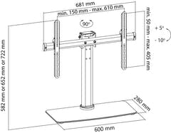 Supporto TV da Tavolo Completamente Regolabile (32-65", 45kg)