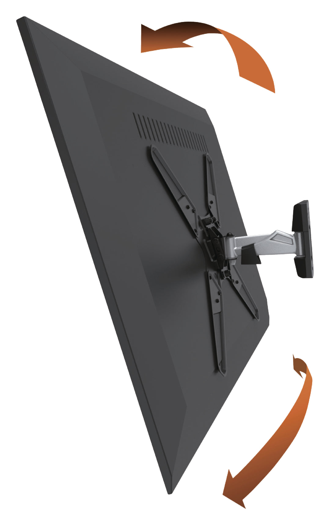 Supporto TV da Parete Completamente Regolabile 26-42 " 30 kg Argento/Nero