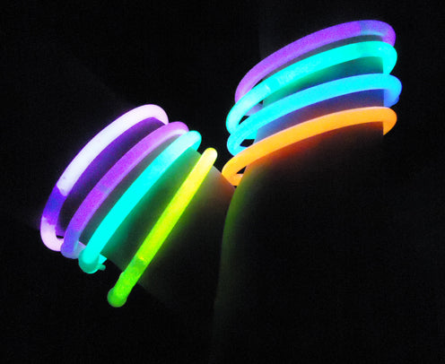 Glowstick bracelet, mixed colours, 100 pcs