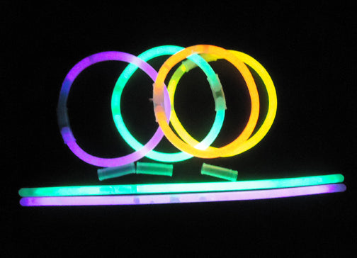 Glowstick bracelet, mixed colours, 100 pcs