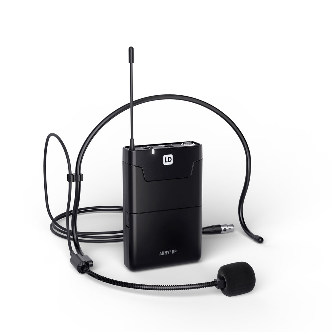 LD Systems ANNY® 10 BPH 2 B5 - 10" bærbart batteridrevet Bluetooth® PA-system med mixer og 2x headsetmikrofoner (inkl. bodypacks)