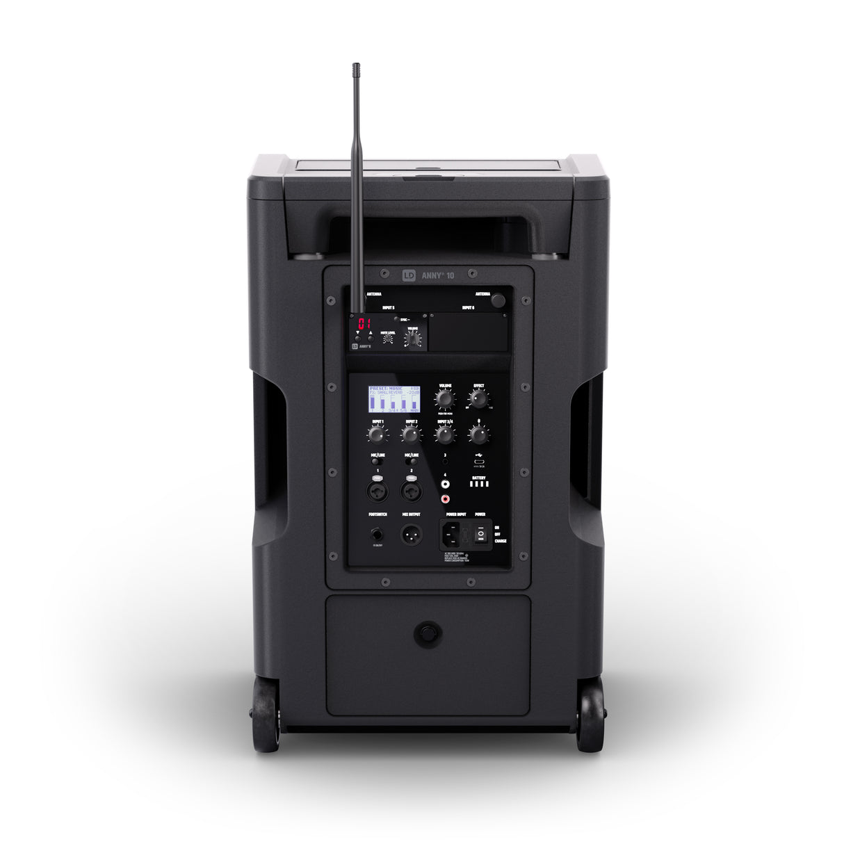 LD Systems ANNY® 10 BPH B8 - 10" bærbart batteridrevet Bluetooth® PA-system med mixer og 1x headsetmikrofon (inkl. bodypack)