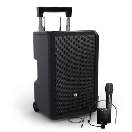 LD Systems ANNY® 10 HBH 2 B6 - sistema PA portatile a batteria Bluetooth® da 10" con mixer, 1x microfono palmare wireless e 1x microfono headset (incl. bodypack)