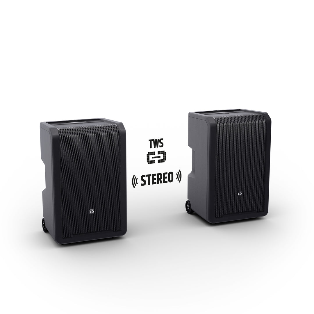 LD Systems ANNY® 10 HHD 2 B5 - Sistema PA portatile alimentato a batteria da 10" con Bluetooth® e mixer, con 2x microfoni palmari wireless