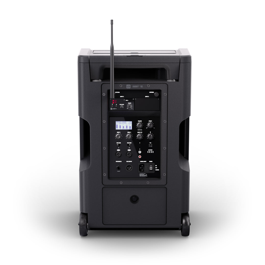 LD Systems ANNY® 10 HHD B5 - 10" bærbart batteridrevet Bluetooth® PA-system med mixer og 1x trådløs håndholdt mikrofon