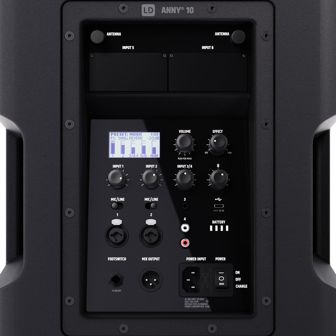LD Systems ANNY® 10 - 10" sistema PA portatile a batteria Bluetooth® con mixer