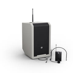 LD Systems ANNY® 8 BPH B6 G - Altoparlante PA Bluetooth® portatile alimentato a batteria con mixer e 1x microfono headset (incl. bodypack), Urban Grey