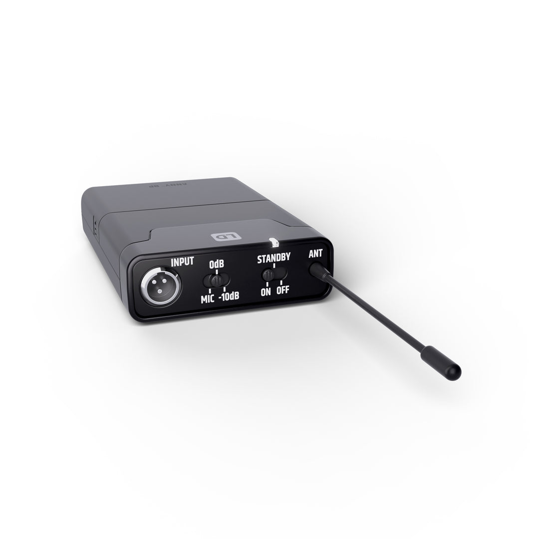 LD Systems ANNY® 8 BPH B6 - Altoparlante PA Bluetooth® portatile alimentato a batteria con mixer e 1x microfono headset (incl. bodypack), Stage Black