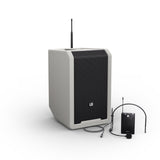 LD Systems ANNY® 8 BPH B8 G - Bærbar batteridrevet Bluetooth® PA-højttaler med mixer og 1x headsetmikrofon (inkl. bodypack), Urban Grey