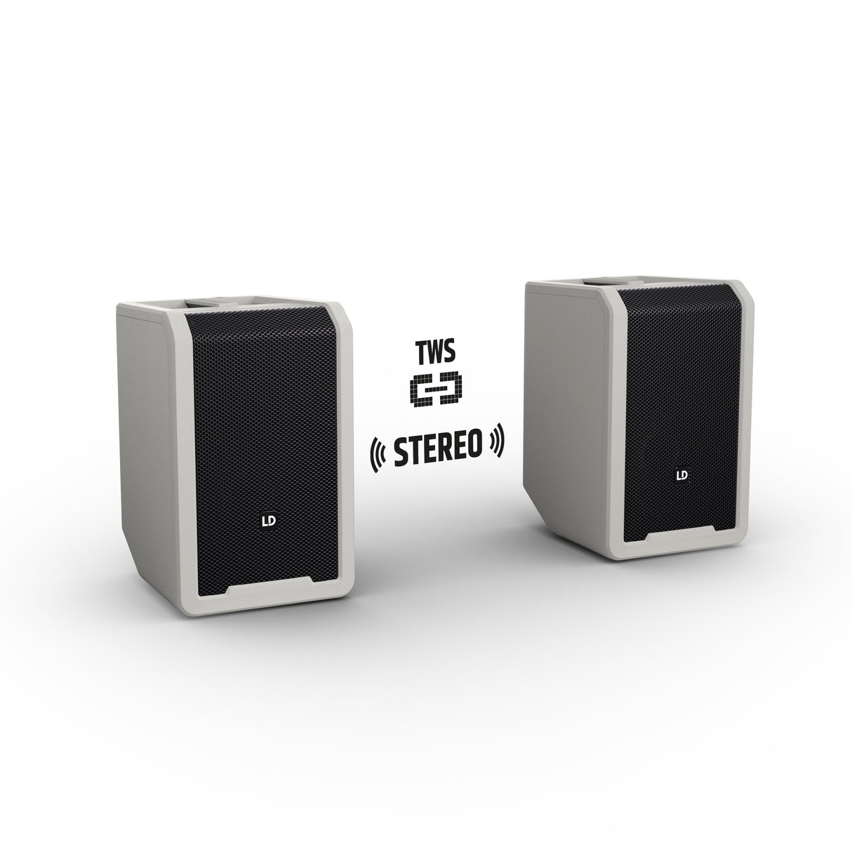 LD Systems ANNY® 8 BPH B8 G - Bærbar batteridrevet Bluetooth® PA-højttaler med mixer og 1x headsetmikrofon (inkl. bodypack), Urban Grey